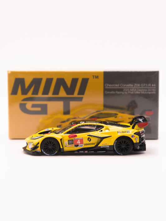Mini GT #1197 Chevrolet Corvette Z06 GT3.R Pratt Miller Daytona 24H Żółty *Pudełko
