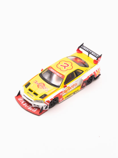 Mini GT #1204 Nissan Skyline GT-R R34 Super Silhouette LBWK Żółty *PUDEŁKO