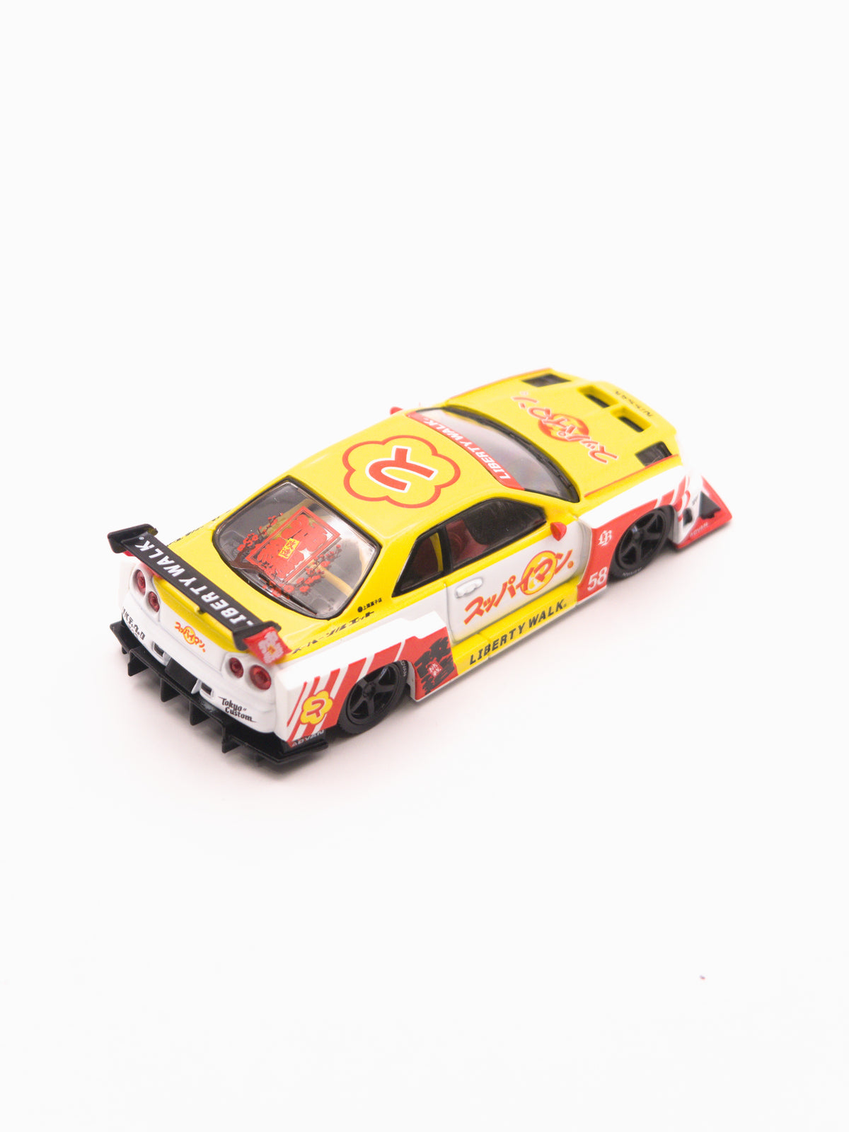 Mini GT #1204 Nissan Skyline GT-R R34 Super Silhouette LBWK Żółty *PUDEŁKO