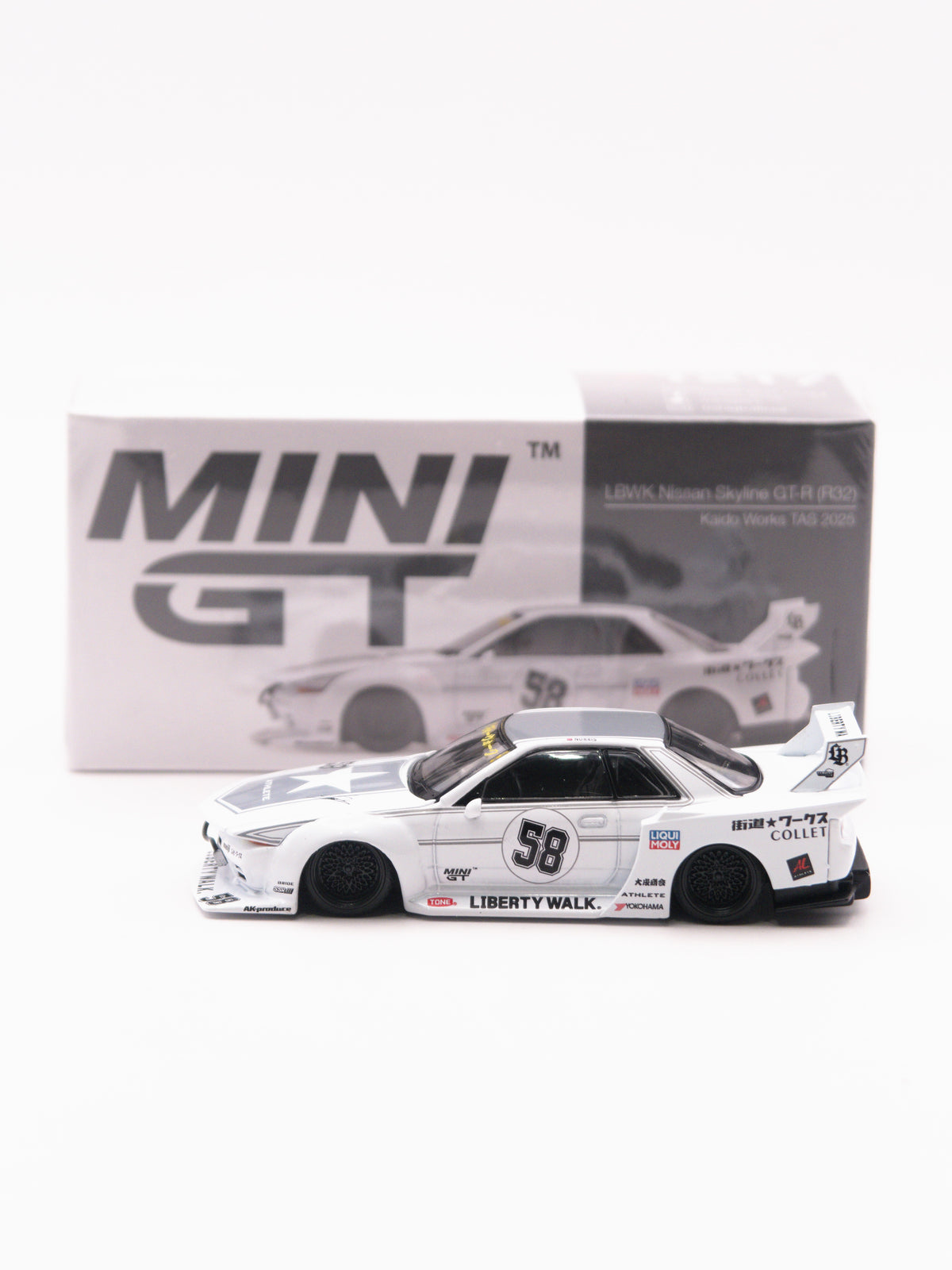 Mini GT #1217 Nissan Skyline GT-R R32 Liberty Walk Biały *PUDEŁKO!