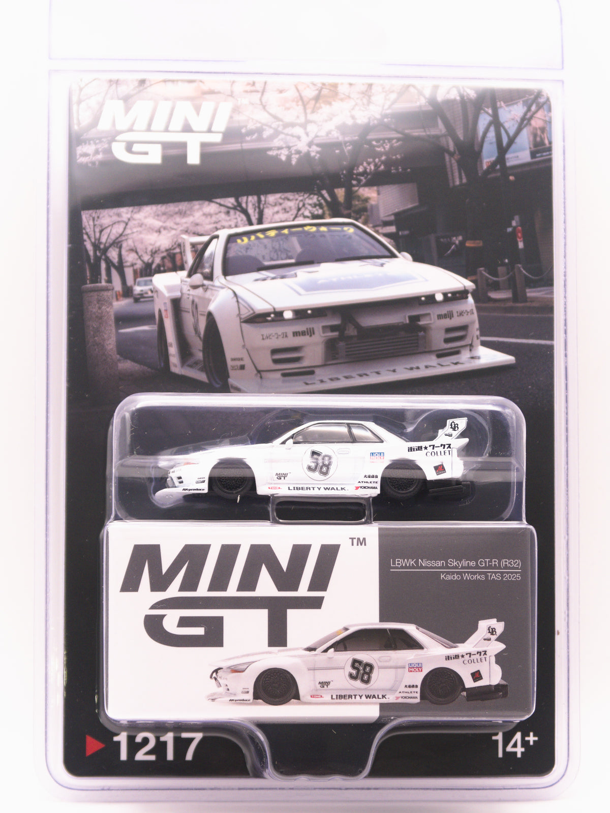 Mini GT #1217 Nissan Skyline GT-R R32 Liberty Walk Biały *BLISTER