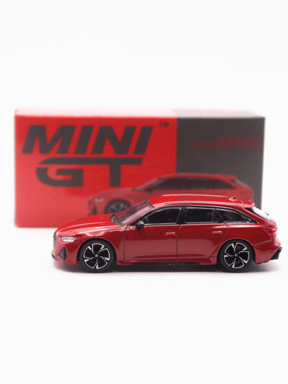 Mini GT #194 Audi RS6 Avant Carbon Black Edition Czerwony *OTWARTY!