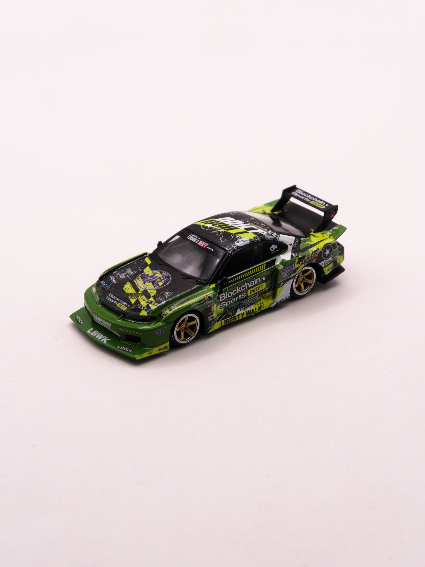 Mini GT #823 Nissan Silvia S15 LB-Super Silhouette Formula Drift Japan Zielony *Pudełko