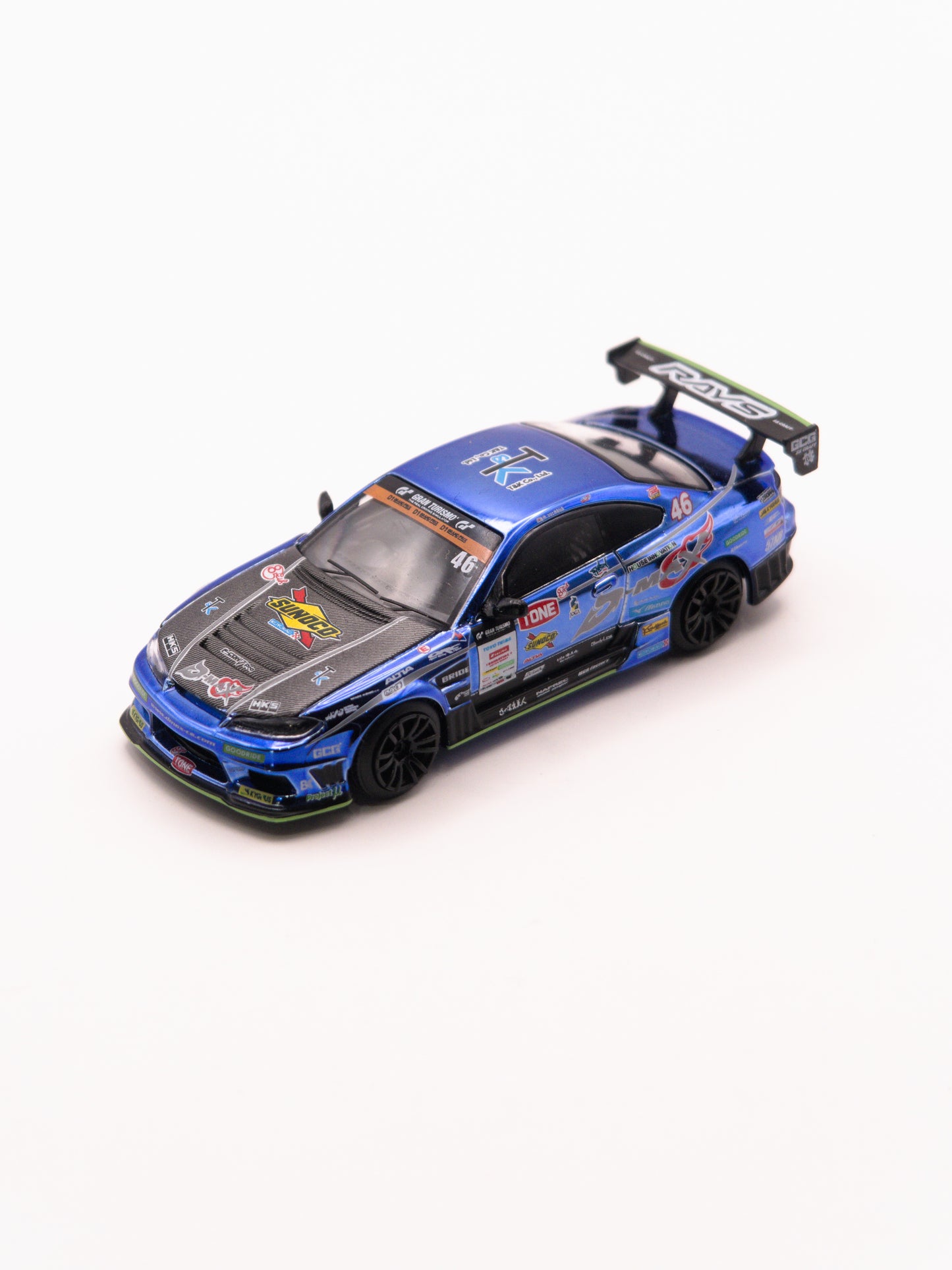 Mini GT #857 Nissan Silvia S15 D-Max #46 2023 D1 Grand Prix Blue