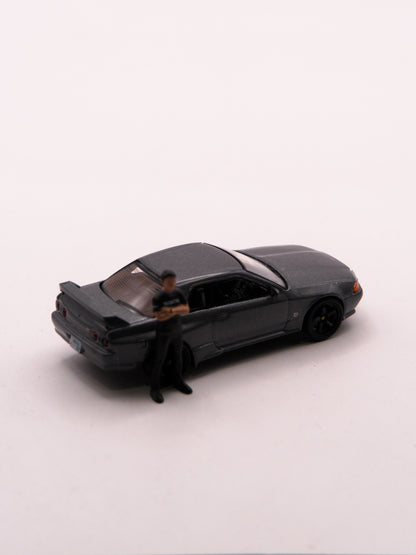 Mini GT #869 Nissan GT-R R32 Gray with Matsuda Figure