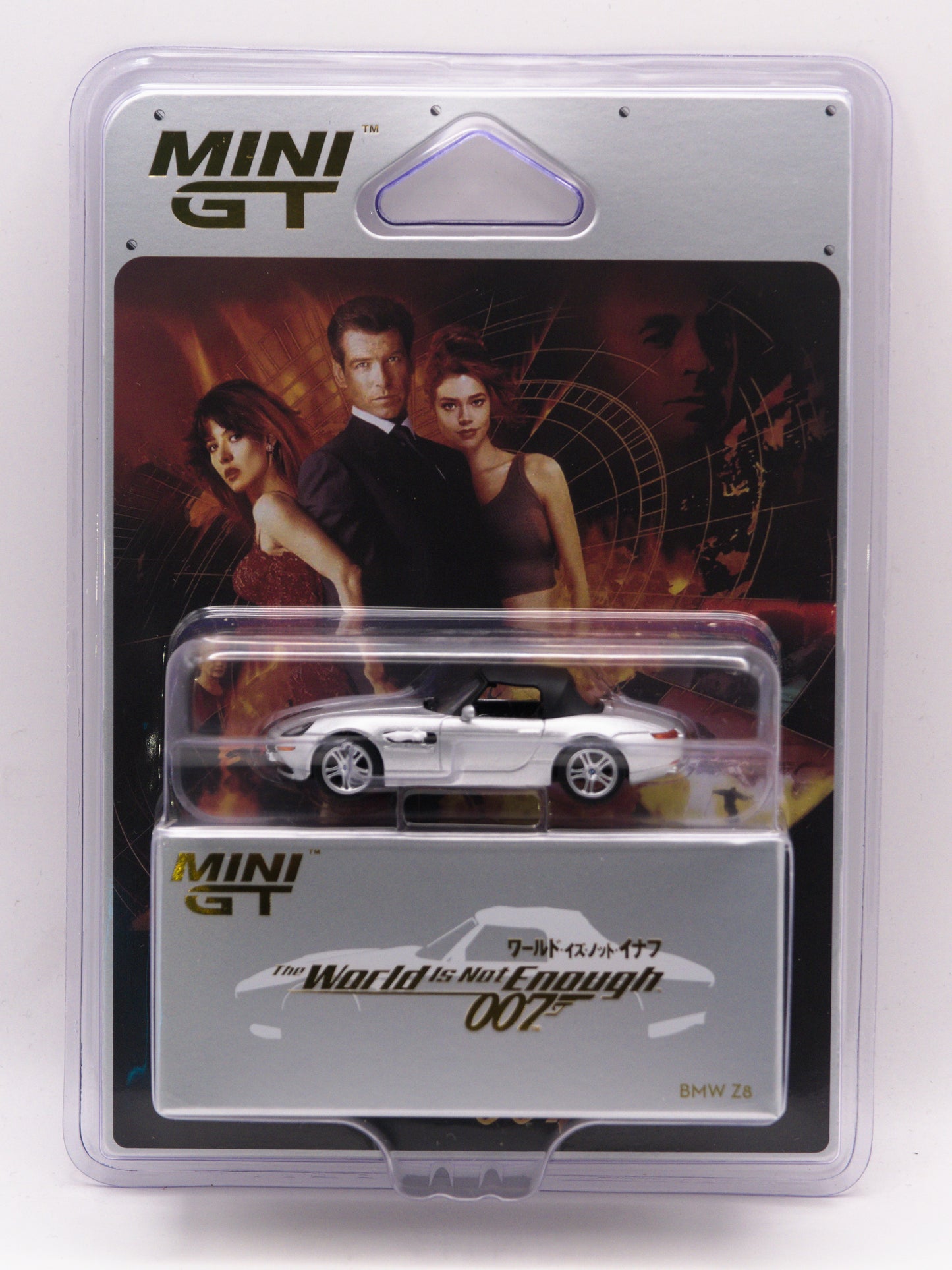 Mini GT #906 BMW Z8 The World Is Not Enough - Japońska karta!
