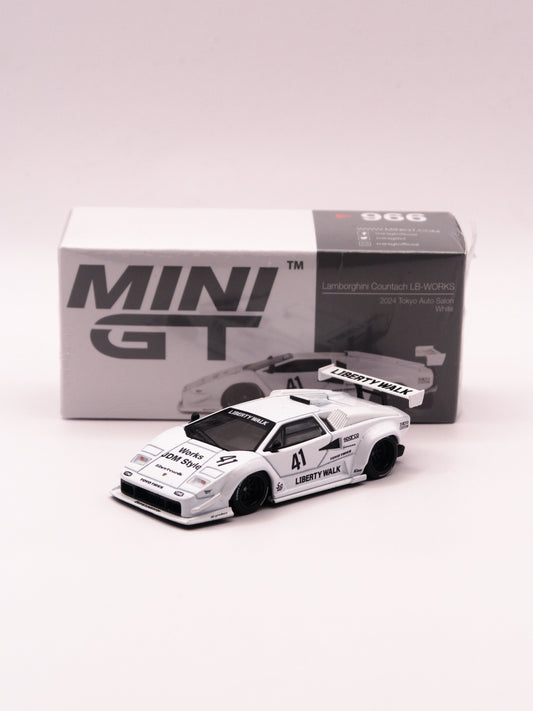 Mini GT #966 Lamborghini Countach LB-WORKS White