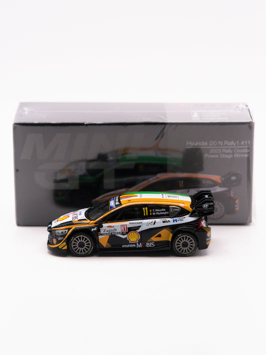 Mini GT #972 Hyundai i20 N Rally Croatia Zielono Pomarańczowy *PUDEŁKO