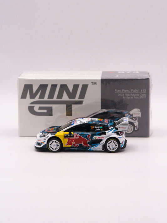 Mini GT #974 Ford Puma Rally 1 #13 2024 Rally Monte Carlo WRT Biały