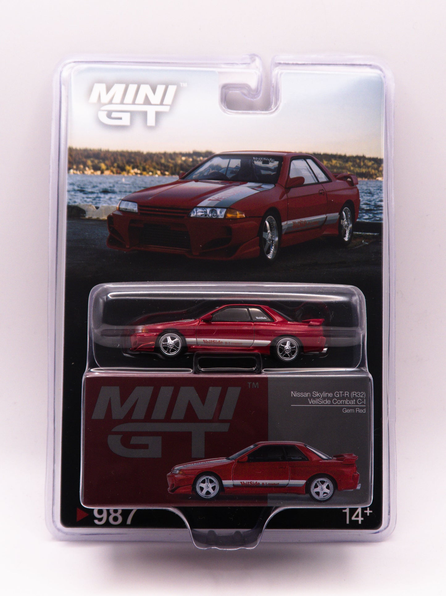 Mini GT #987 Nissan Skyline GT-R R32 VeilSide Combat Red BLISTER
