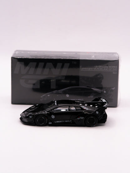 Mini GT #1053 Lamborghini Murcielago GT EVO LB-Silhouette WORKS Czarny *Pudełko