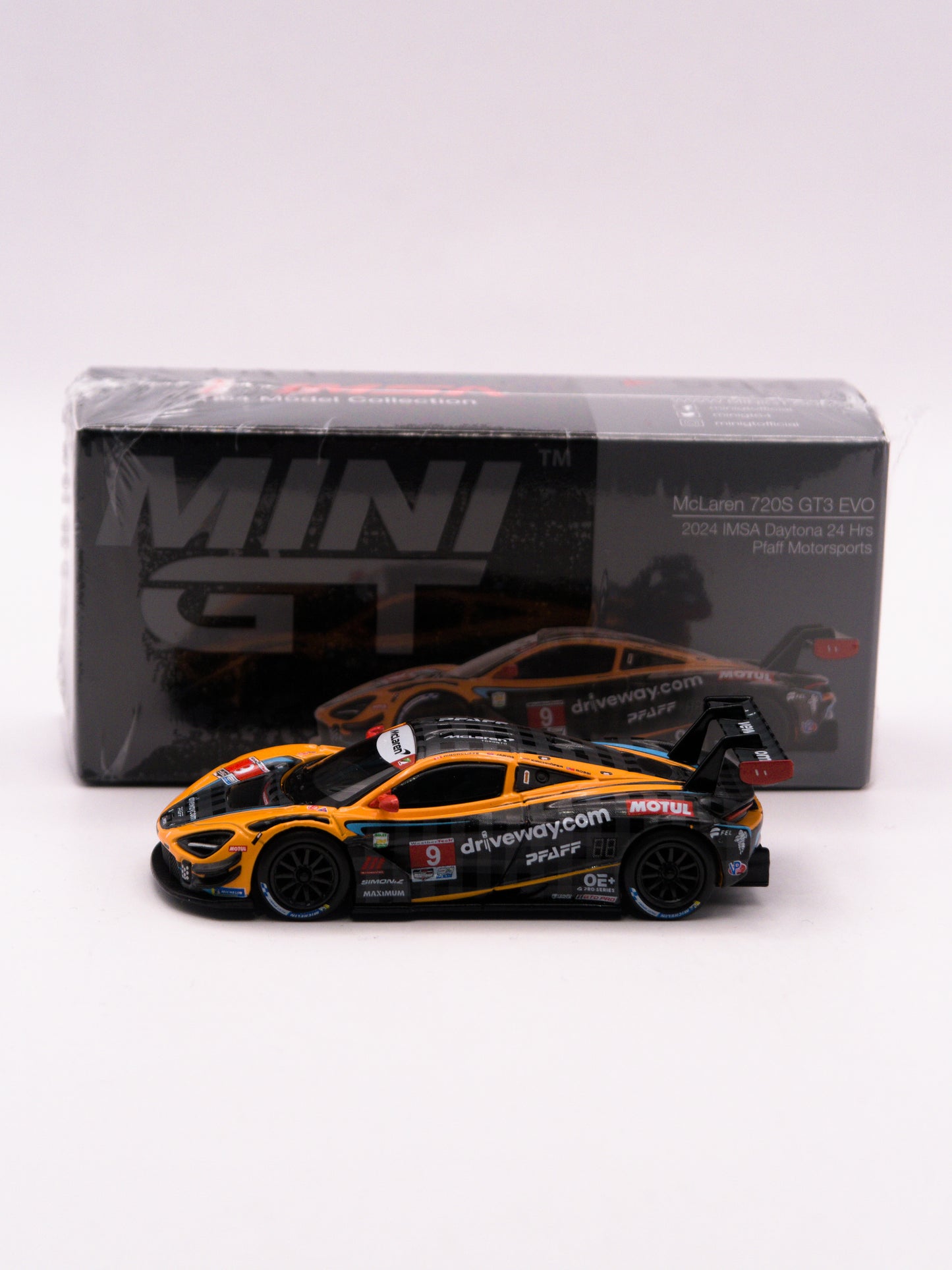 Mini GT #984 McLaren 720S GT3 Evo 2024 IMSA Daytona 24 PFAFF Pomarańczowy *Pudełko