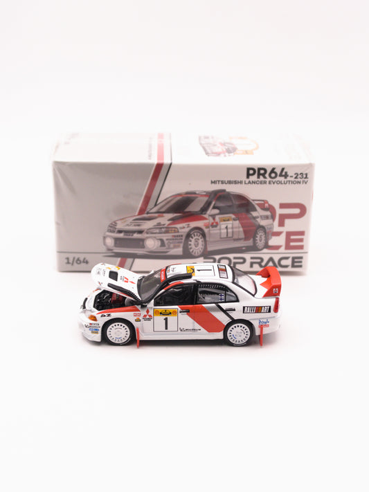 Pop Race Mitsubishi Lancer Evolution IV Biały Safari Rally Kenya 1998