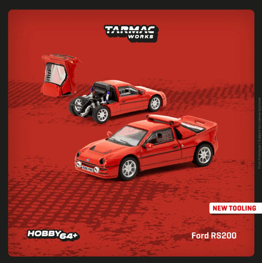 *PRESALE Tarmac Works Ford RS200 Czerwony