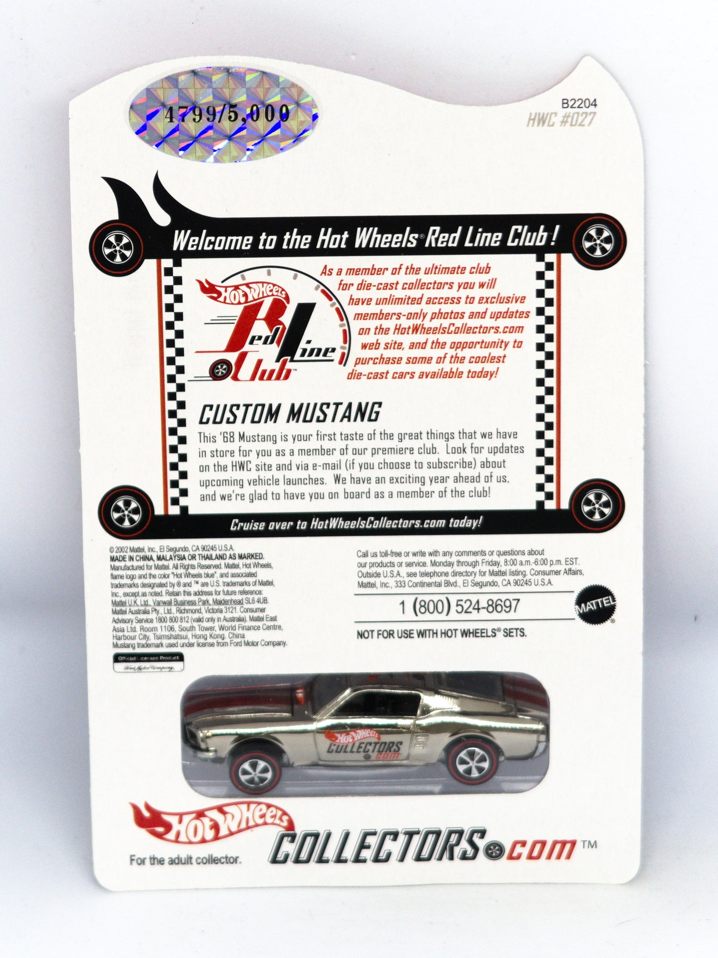 Red Line Club RLC Custom Mustang #4799