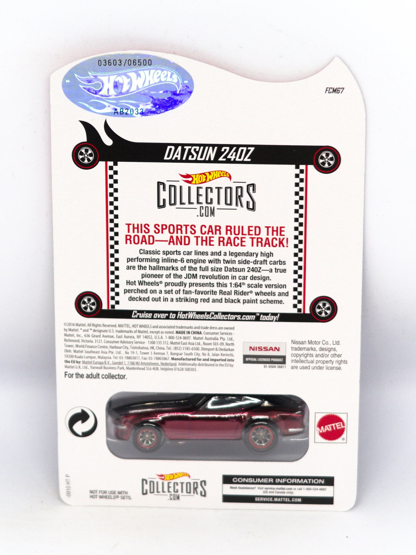 Red Line Club RLC Datsun 240Z Red #6452/6500