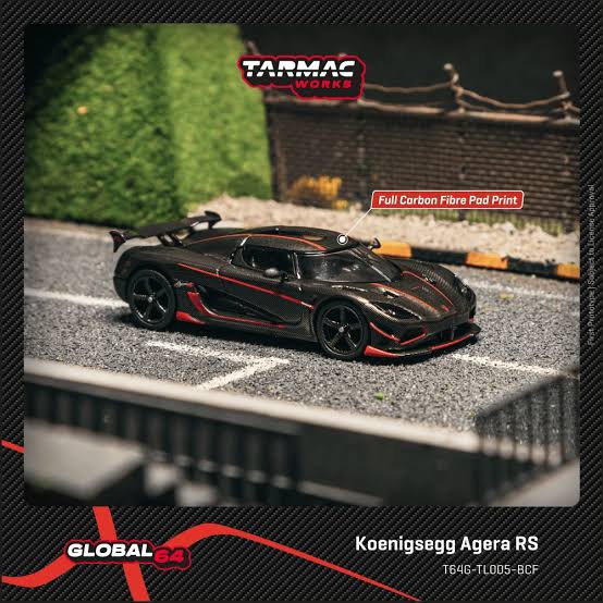 *PRESALE Tarmac Works Koenigsegg Agera RS Czarny Carbon