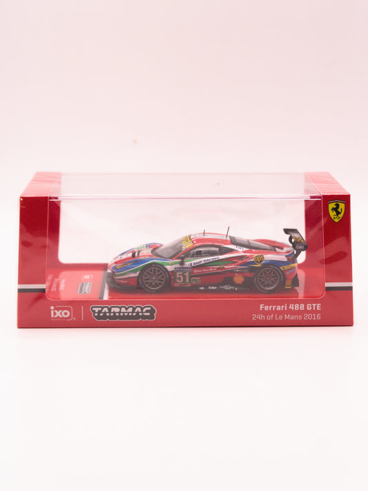 Tarmac Works Ferrari 488 GTE #51 Czerwony 2016 Le Mans