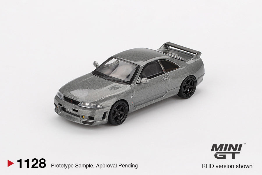 *PRESALE Mini GT #1128 Nissan GT-R R33 Nismo CRS Szary *BLISTER