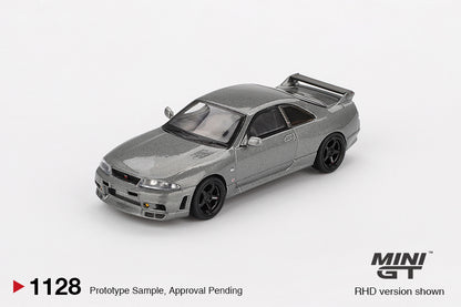 *PRESALE Mini GT #1128 Nissan GT-R R33 Nismo CRS Szary *BLISTER