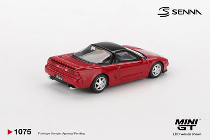 *PRESALE Mini GT #1075 Honda NSX Prototype Ayrton Senna z Figurką Czerwony *PUDEŁKO