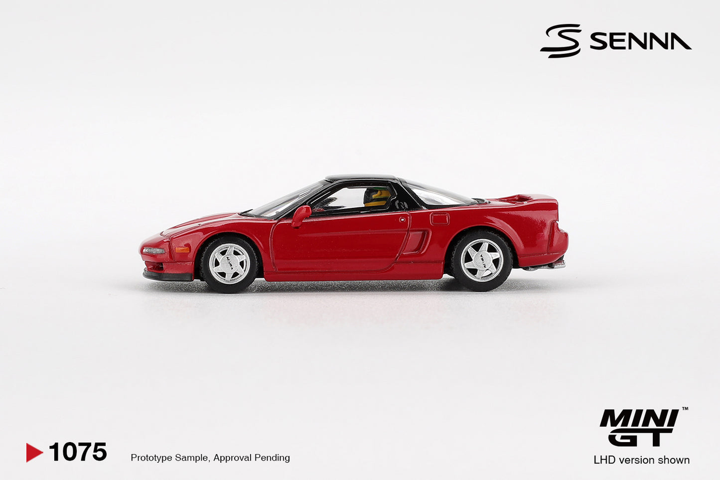 *PRESALE Mini GT #1075 Honda NSX Prototype Ayrton Senna z Figurką Czerwony *PUDEŁKO
