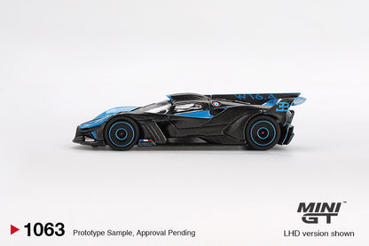 *PRESALE Mini GT #1063 Bugatti Bolide Presentation Czarno-Niebieski *PUDEŁKO