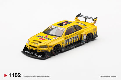 *PRESALE Mini GT #1182 Nissan Skyline GT-R R34 Żółty *BLISTER