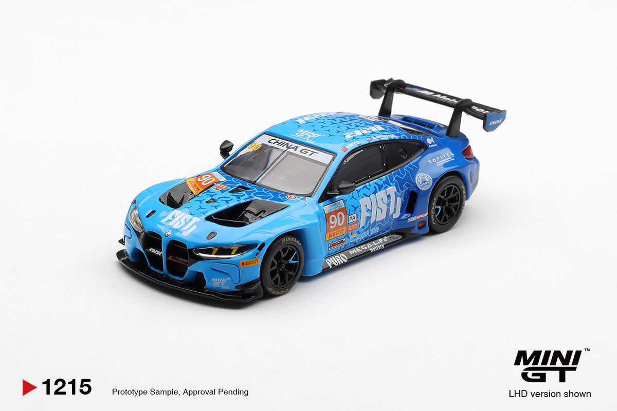 *PRESALE Mini GT #1215 BMW M4 GT3 EVO #90 FIST Team AAI 2025 China GT Niebieski *Pudełko