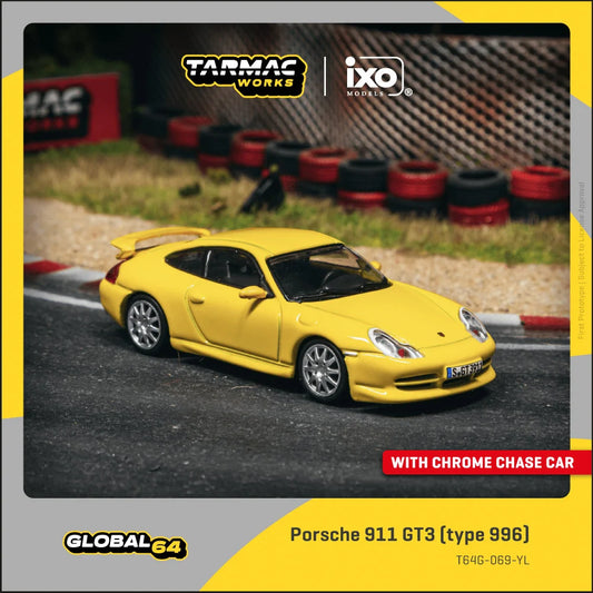 *PRESALE Tarmac Works Porsche 911 GT3 996 Żółty *ZAMKNIĘTY