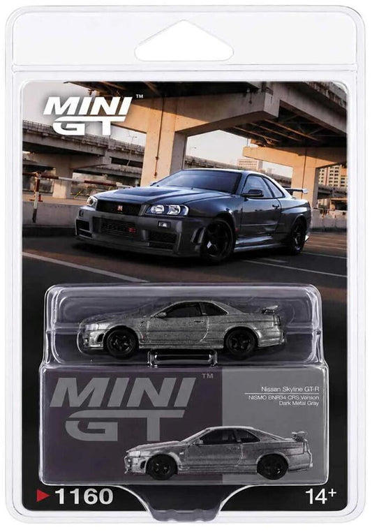 *PRESALE Mini GT #1160 Nissan Skyline GT-R R34 1999 Nismo CRS Szary *BLISTER